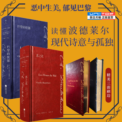 刷边版恶之花+巴黎的忧郁诗歌
