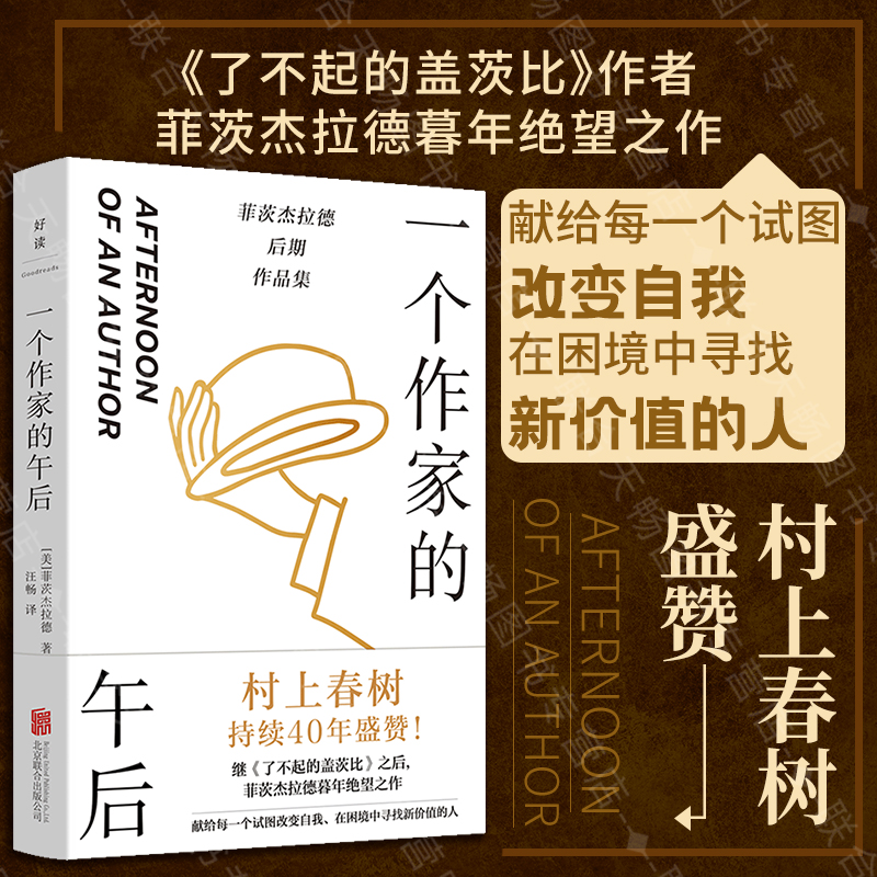 正版一个作家的午后菲茨杰拉德著