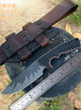 米勒M27美国刀匠 高硬度徒步刀户外生存随身小刀野外刀具DC53钢