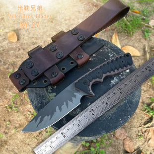 米勒M27美国刀匠 高硬度徒步刀户外生存随身小刀野外刀具DC53钢