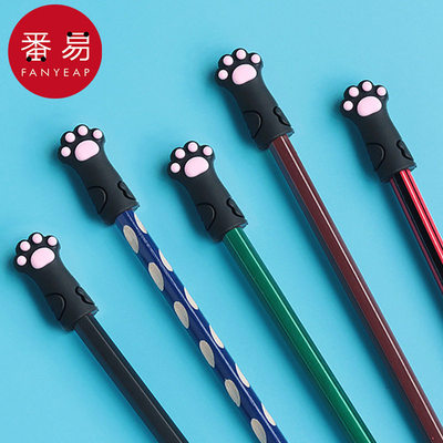 铅笔套B1pn008-可爱猫爪铅笔帽笔盖子学生延长铅笔保护套文具