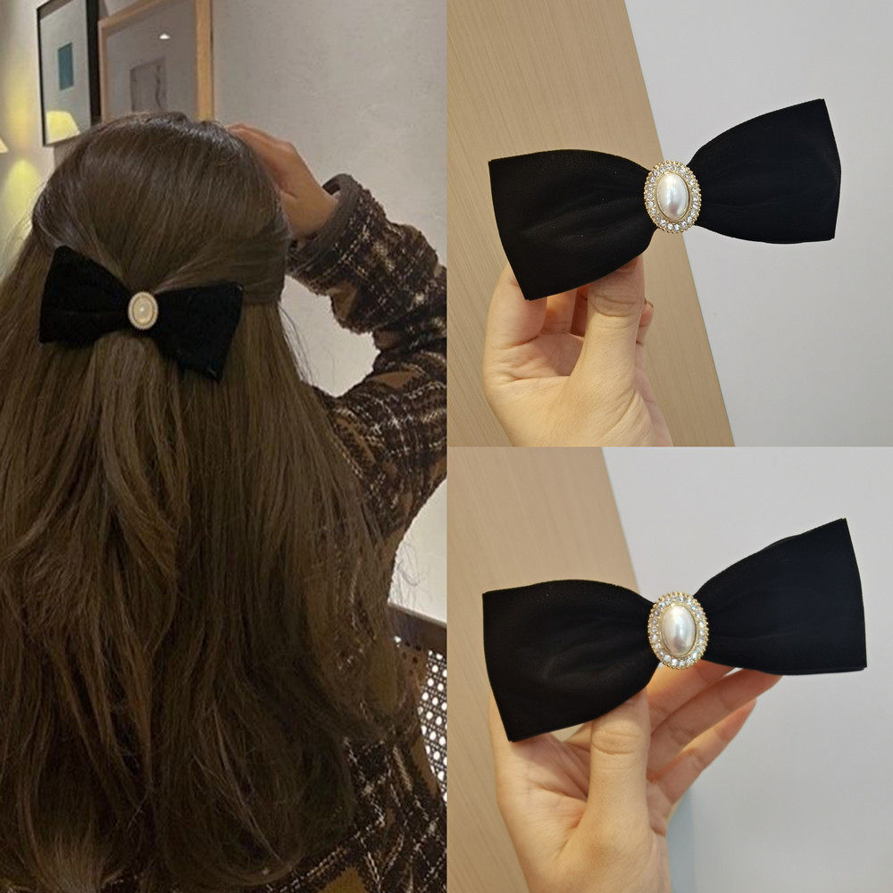 法式复古大蝴蝶结高级感丝绒发饰小香风配饰马尾夹女镶钻头饰百搭,饰品/流行首饰/时尚饰品新,发饰,淘宝优惠券,粉丝福利购,淘宝优惠卷