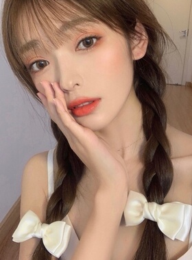 一只仙女奶白色复古布艺蝴蝶结