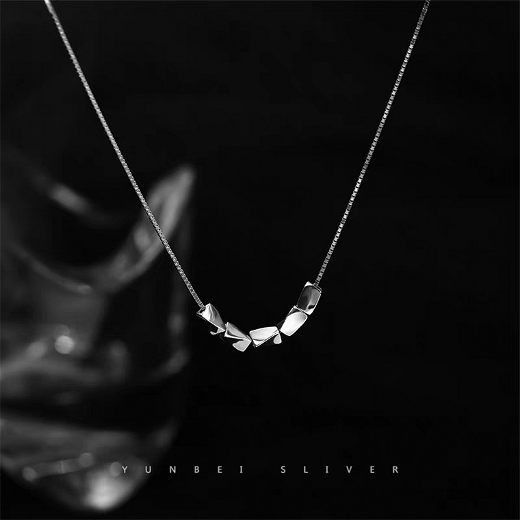 奥特莱斯专柜清仓捡漏纯银转运珠五福项链韩版简约个性锁骨链吊坠