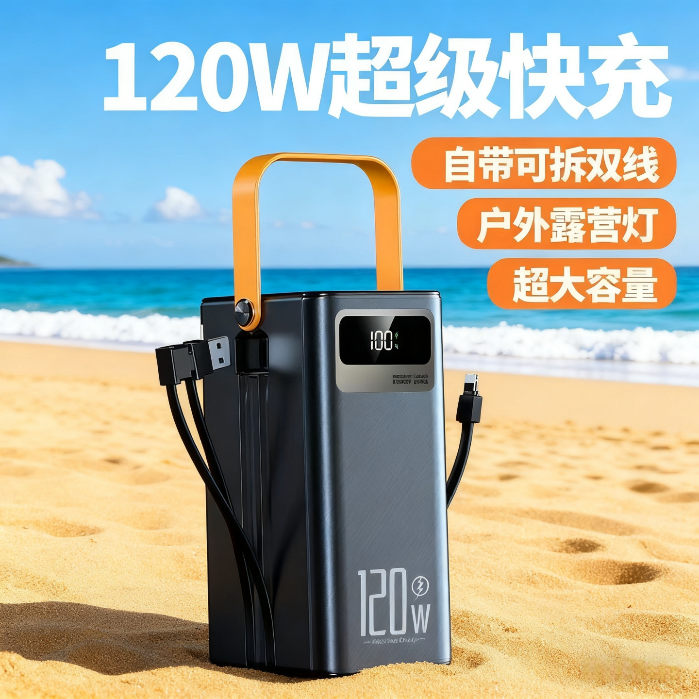 10万毫安超大容量充电宝骑手户外