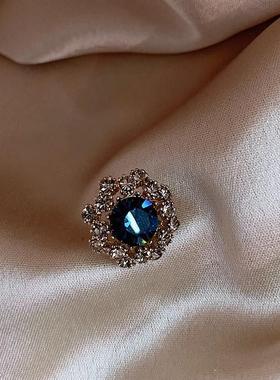 1特莱斯品牌店清捡奢水晶花朵针uts女饰奥折扣撤柜仓漏轻胸otle配