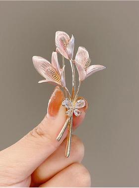 1奥特莱牌扣店撤漏百合蝶胸针outs斯品折柜清仓捡花蝴let女配饰