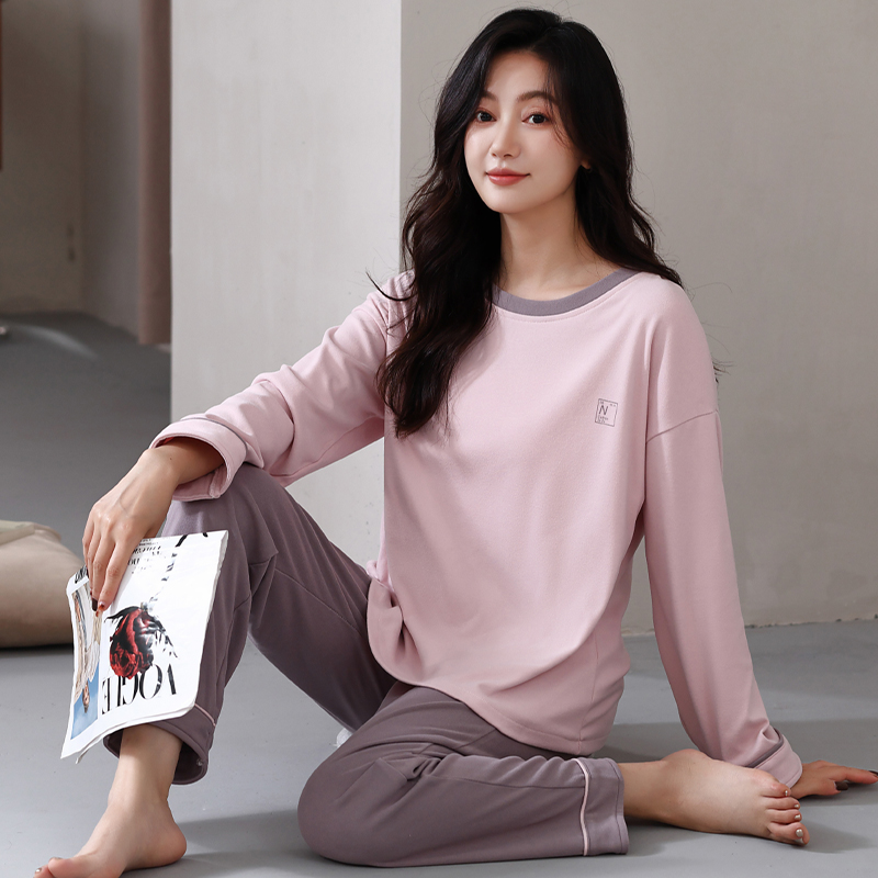 浪莎德绒睡衣女秋冬季长袖家居服