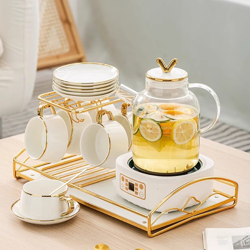 轻奢高档杯子杯具家用家庭水杯客厅水具水壶茶杯茶具套组高级感,餐饮具,水具套装,淘宝优惠券,粉丝福利购,淘宝优惠卷