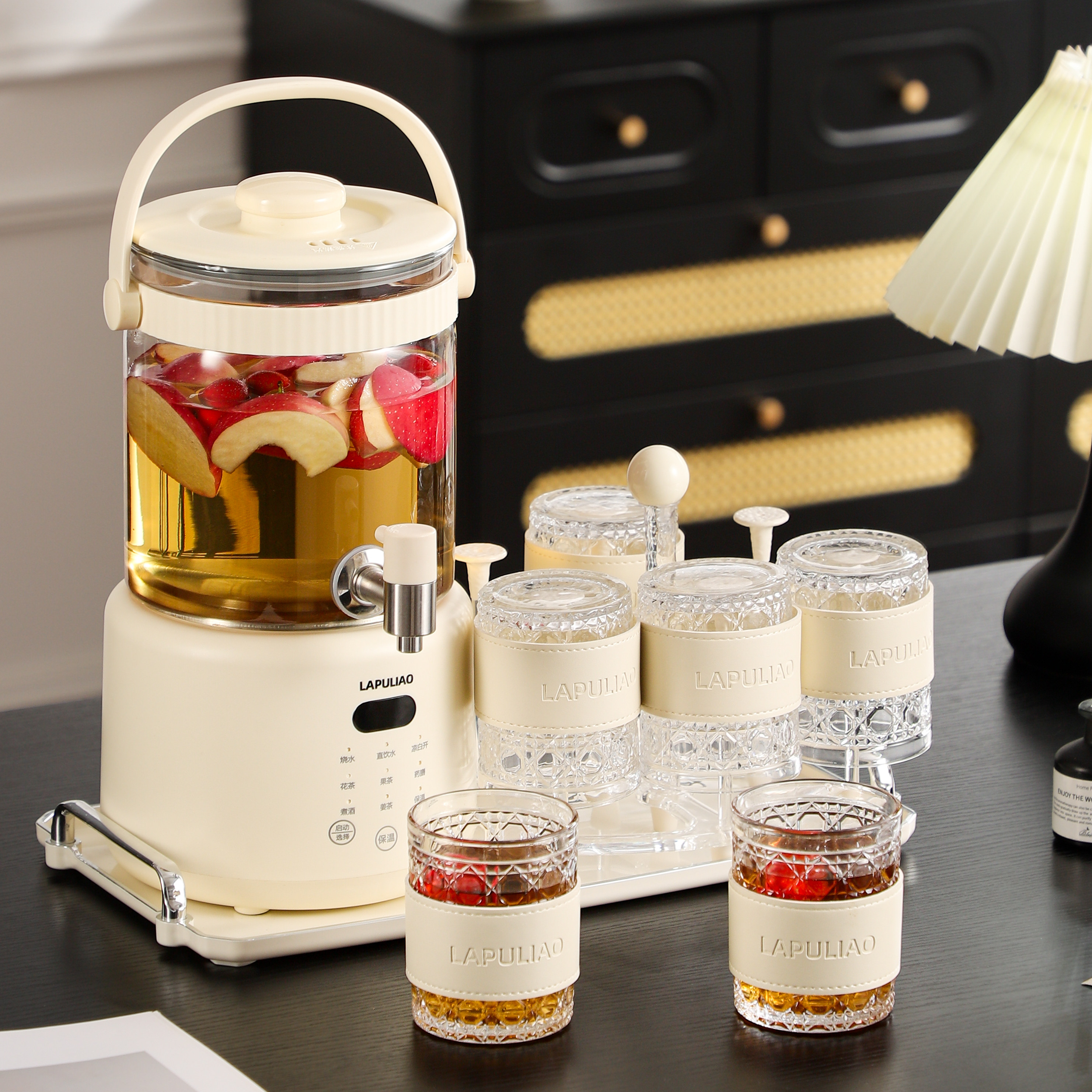 大容量带龙头养生壶炖煮一体家用多功能煮茶器电热煮茶壶水杯套装