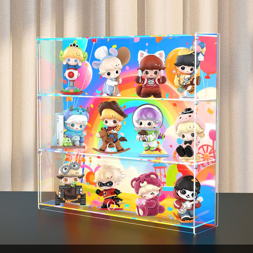 贤月适用泡泡玛特DIMOO WORLD×PIXAR联名系列皮克斯盲盒收纳盒