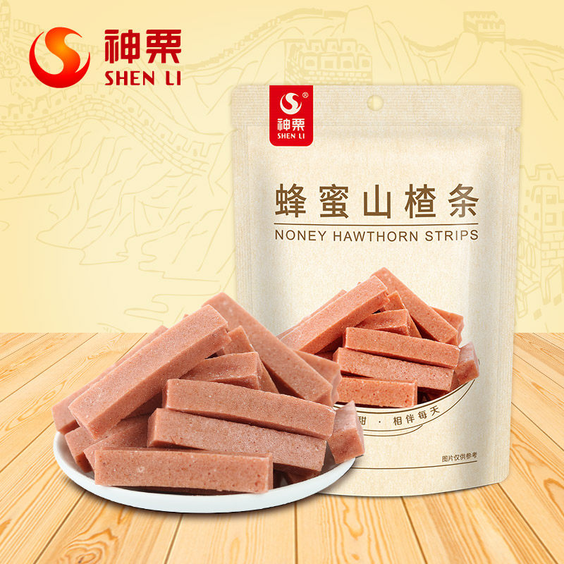 神栗蜂蜜山楂条140g*3袋开胃制品休闲零食蜜饯果脯河北承德特产