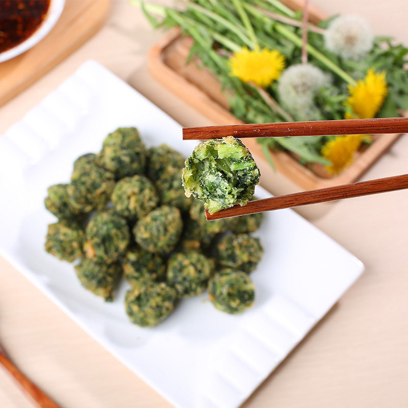 特别菜园蒲公英菜丸子300g速冻制品熟食油炸烹饪营养早餐火锅素食