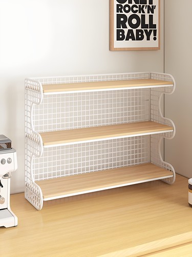 实木咖啡水杯子置物架化妆品收纳盒多层收纳架桌面手办摆放展示柜