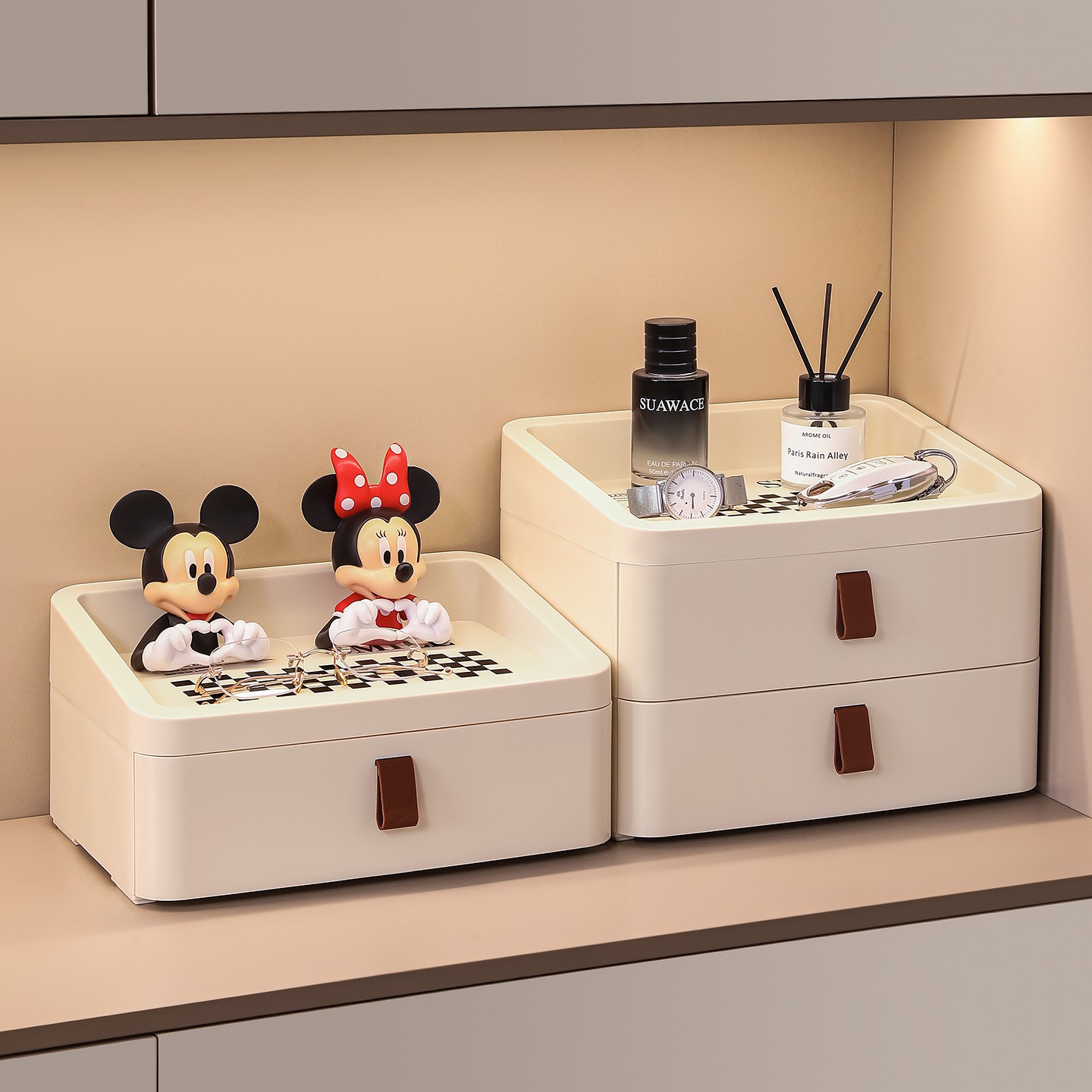 玄关桌面收纳盒大容量抽屉式储物