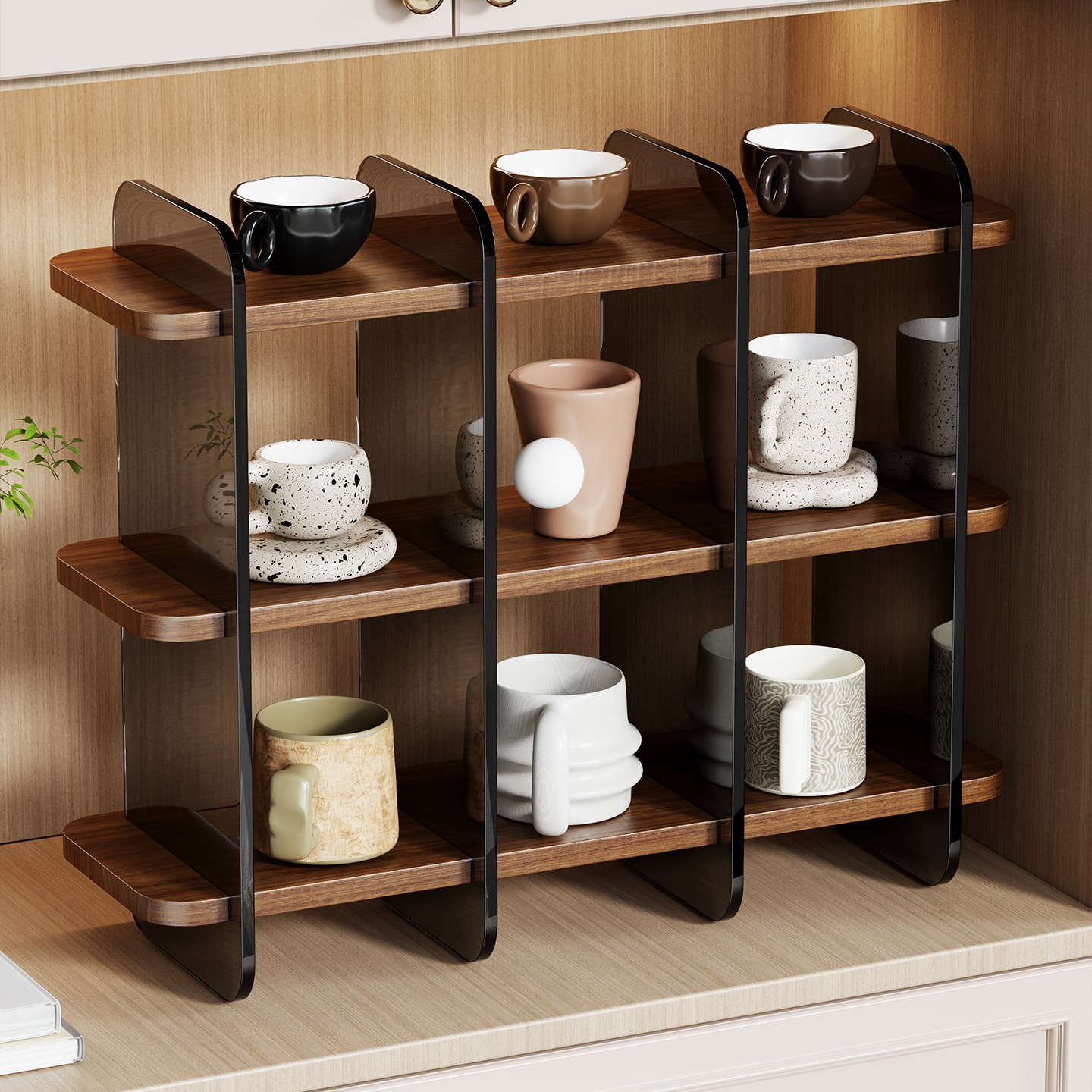 亚克力桌面杯子收纳置物架展示架