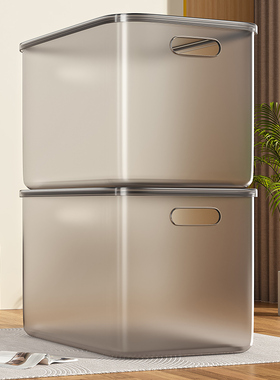 透明收纳盒桌面客厅厨房杂物篮玩具零食衣物家用整理筐置储物箱子