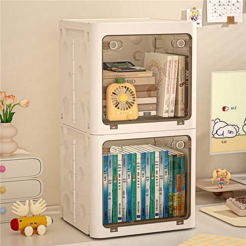 书本收纳盒桌面防尘透明箱