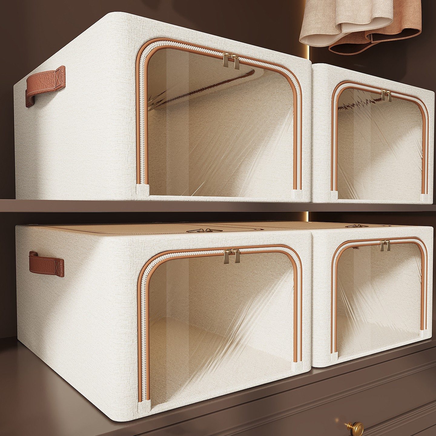 衣服收纳筐家用收纳盒衣柜分层宿舍整理神器大容量衣物储物箱