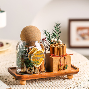 创意肉桂生财招财摆件乔迁新居布置装饰品入户玄关香薰精油扩香木