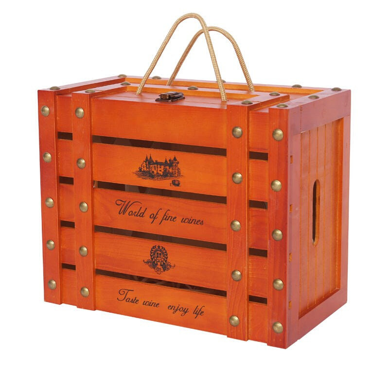 high-end winie set gift boxn red wine box wooden box six-p