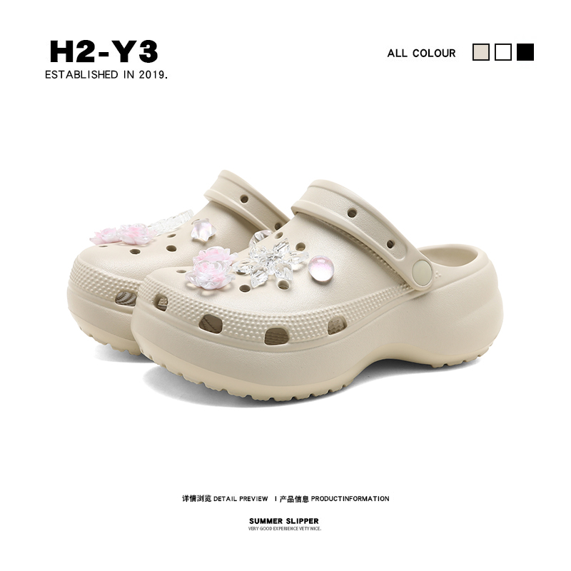 cross同款云朵洞洞鞋女2024流行