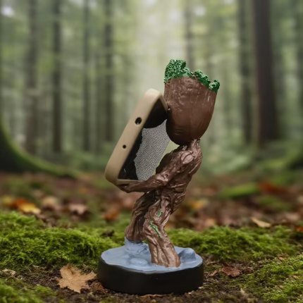 创意拟人形态树人格鲁特游戏手柄支架手机桌面支架摆件桌面装饰品