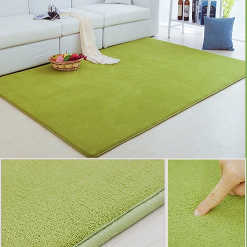 加厚珊瑚绒地毯现代家用客厅卧室床边地毯垫榻榻米爬行垫满铺定制