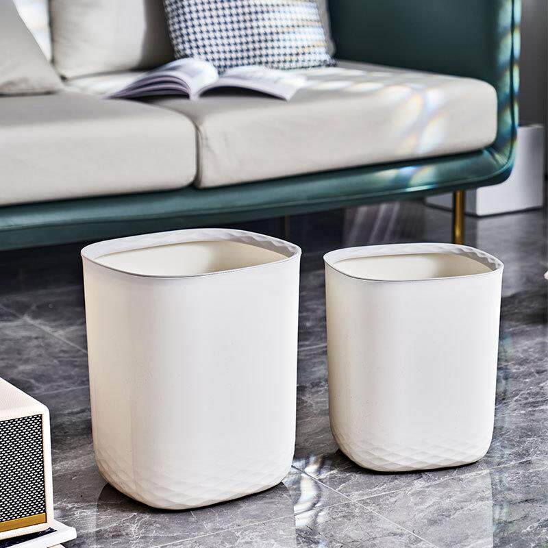 垃圾桶ins风高颜值简约压圈垃圾筒塑料卧室厨房卫生间客厅垃圾桶