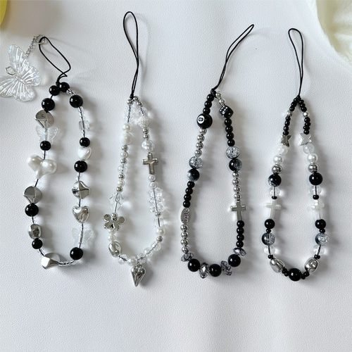 哥特暗黑系小众手机链条耳机手机挂件ins风辣妹ccd挂绳新款短定制