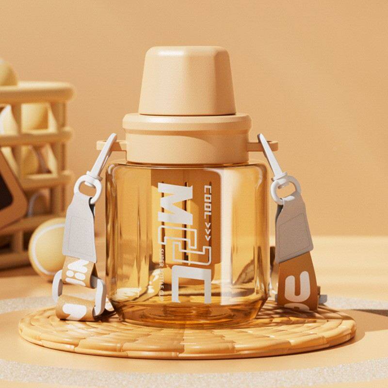 水杯女生夏季高颜值大容量学生双饮塑料杯便携式带茶漏吸管杯子