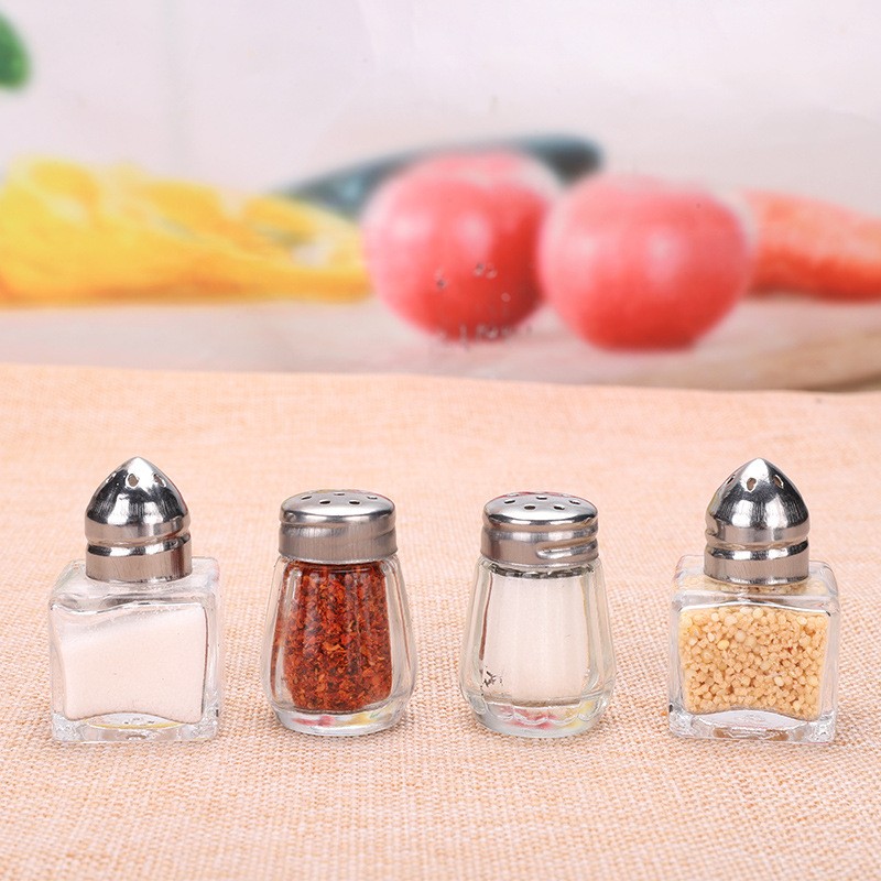 小号迷你带孔调料罐调味玻璃瓶便携户外烧烤佐料瓶家用调料瓶定制