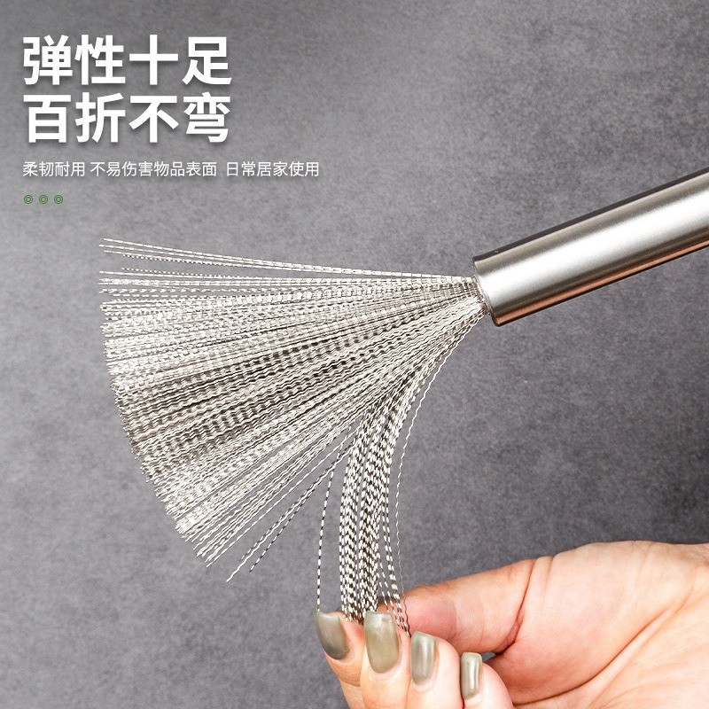 厨房专用不锈钢锅刷长柄刷锅神器洗锅刷子刷锅子的钢丝清洁刷定制