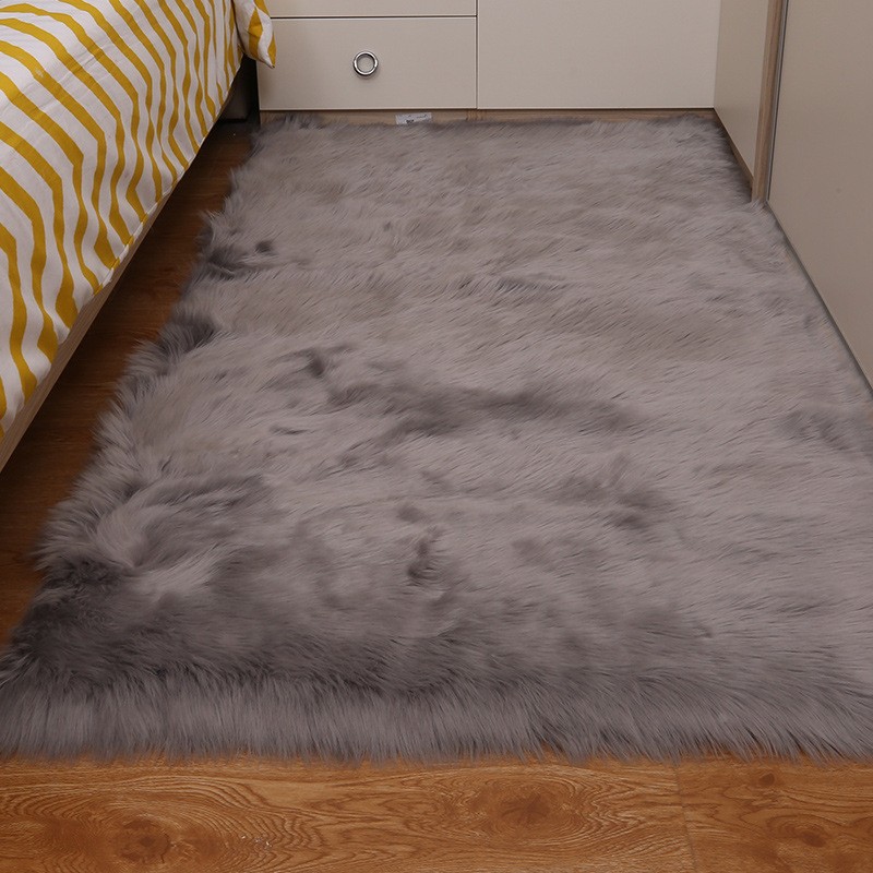 【长毛绒地毯】客厅家用卧室床边毛毯子橱窗白色仿羊毛飘窗地定制