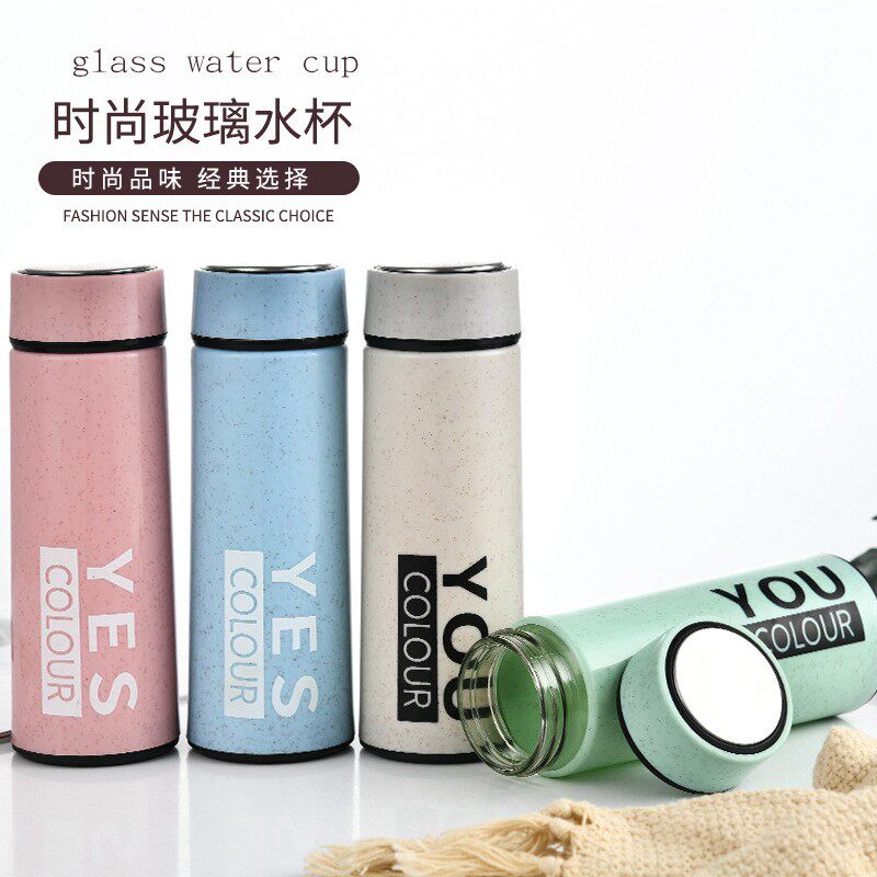 创意麦香商务杯双层保温办公室水杯学生杯子旅行礼品广告杯子定制