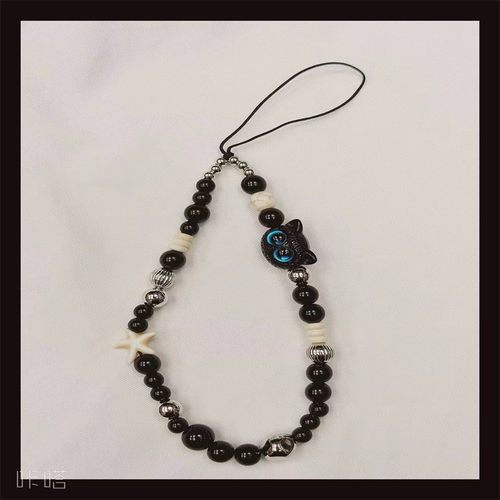 原创自制-吃货新款可爱手机链diy串珠ccd挂绳挂饰相机挂件防定制