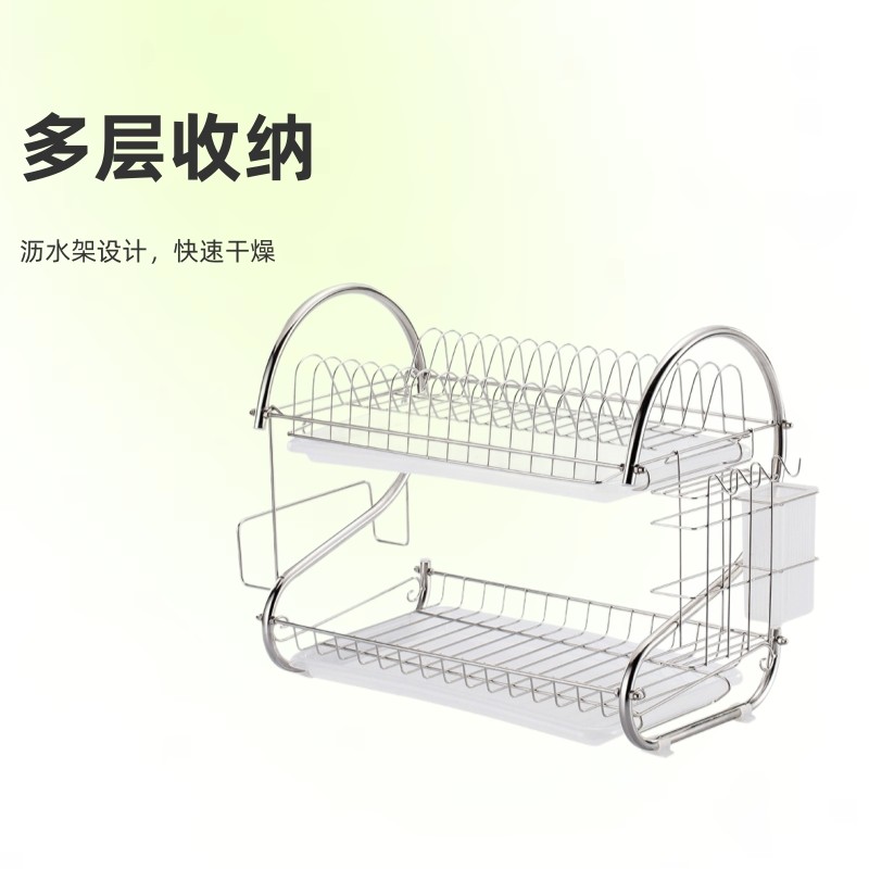 收纳置物架多层家用沥水架碗碟架厨房落地橱柜碗架储物杂物架定制