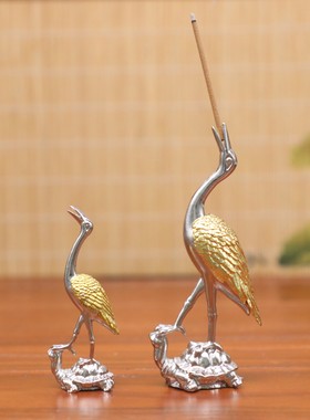禅意香插香座盘香炉家用室内檀香香薰神龟仙鹤迷你小茶道摆件定制