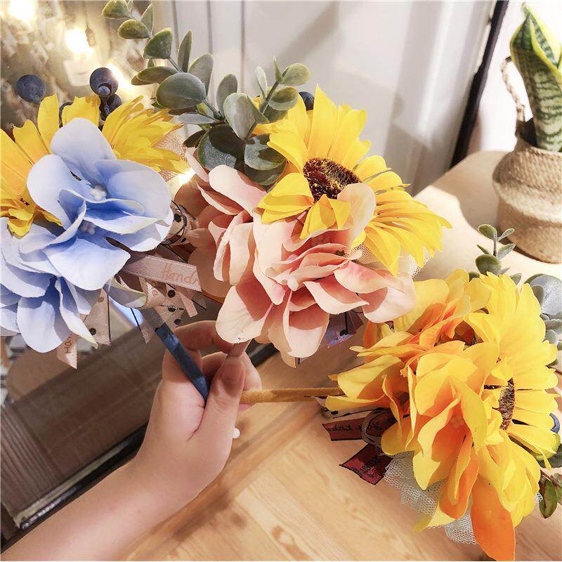 教师节礼品 超仙仿真花圆珠笔创意向日葵蝴蝶结签名笔 婚期用品