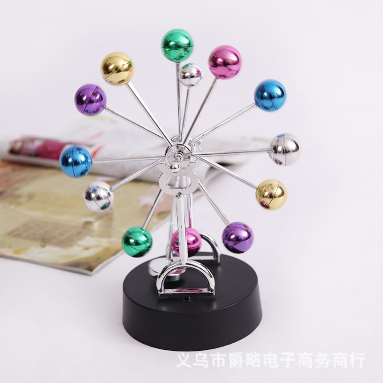 H010彩球摩天轮永动仪 永恒天体模型无极摇摆器 家居装饰磁性定制