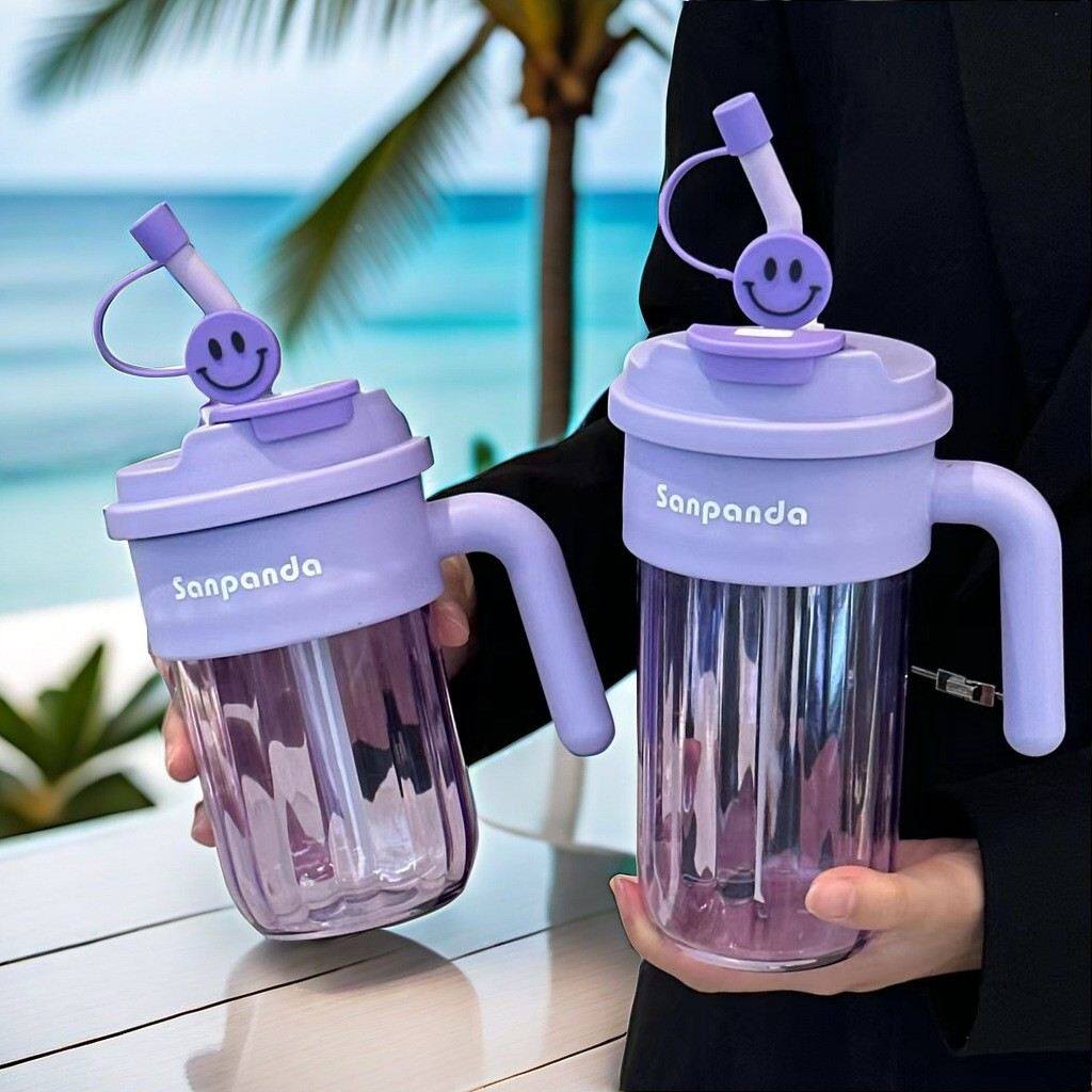 夏季新款大容量吸管双饮水杯女生高颜值便携冰霸杯水壶杯子