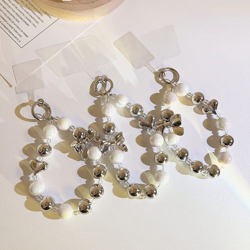 复古风蝴蝶结爱心手链挂绳吊坠通用手机壳相机CCD手绳钥匙扣定制