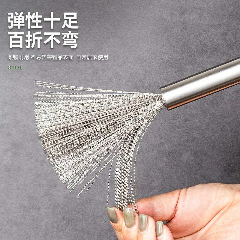 厨房专用不锈钢锅刷长柄刷锅神器洗锅刷子刷锅子的钢丝清洁刷锅刷