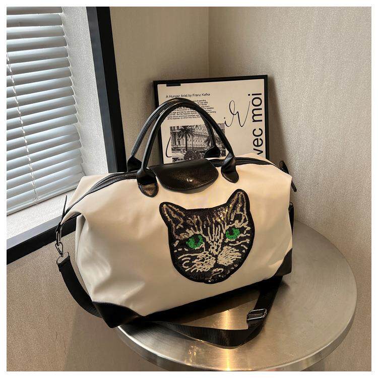 短途出差旅游包女大容量猫咪手提轻便旅游包登机行李包待产收纳包