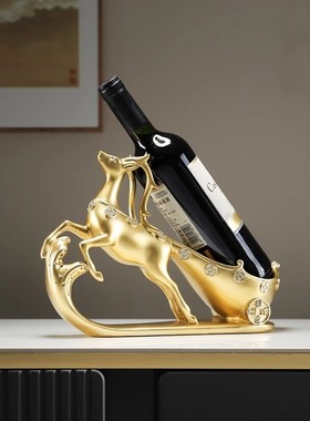 现代创意金鹿酒架客厅酒柜摆件家居电视柜装饰品红酒架装饰工定制