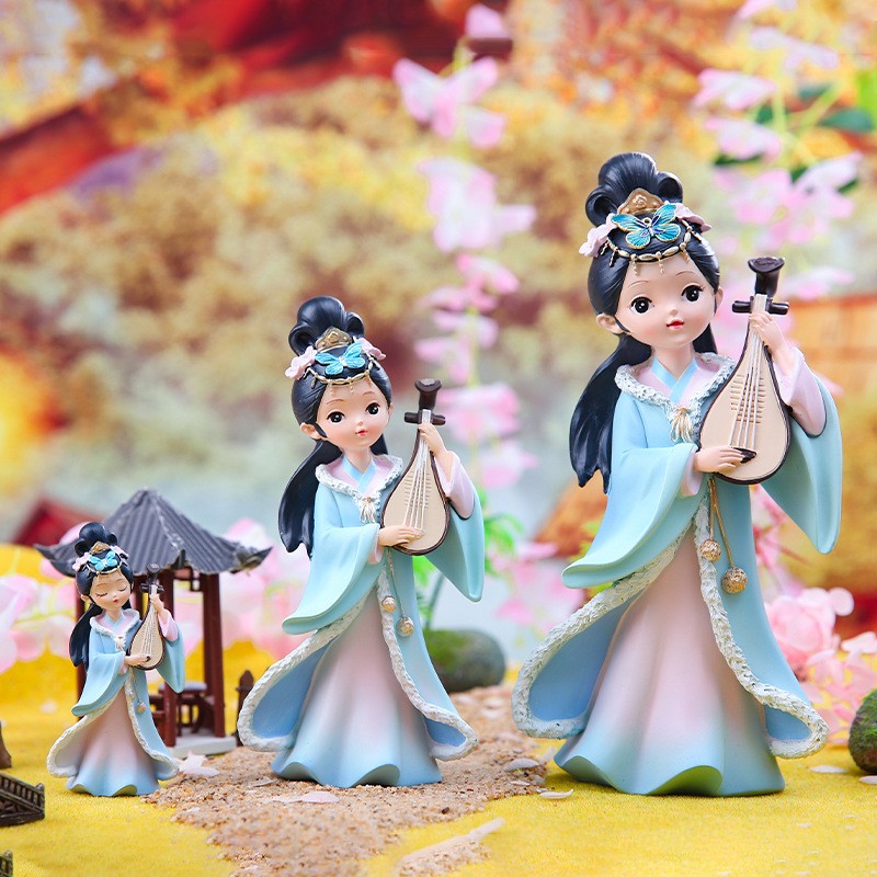 宫廷风二代格格系列昭君杨贵妃美女古装娃娃国潮桌面摆件生日定制
