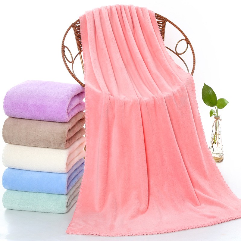 70*140cm浴巾珊瑚绒超细纤维沙滩巾LOGO礼品成人吸水加厚定制