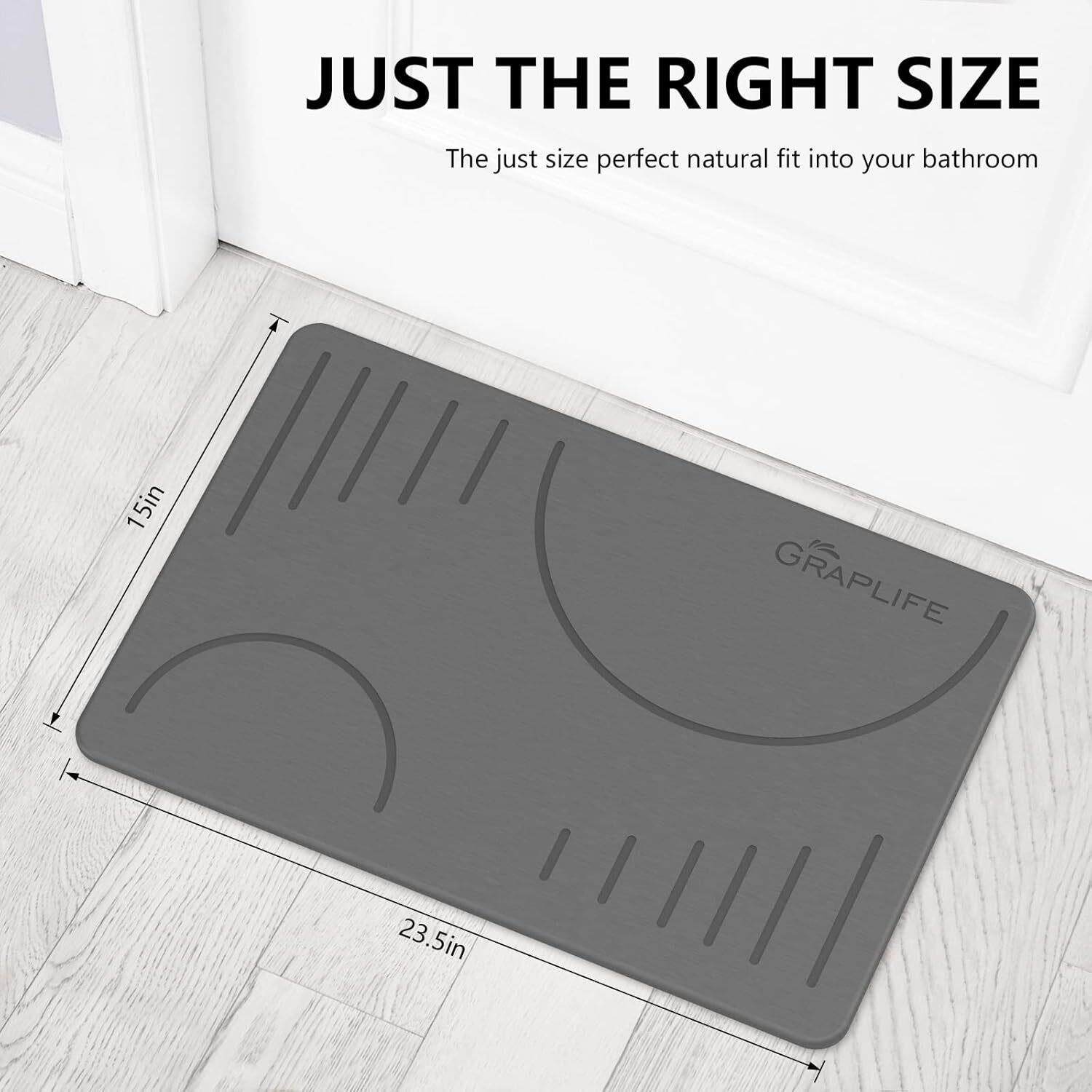 线条硅藻泥地垫吸水耐脏好清洗卫生间浴室防滑脚垫入户门垫