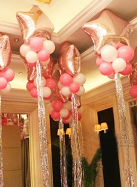 生日装饰流苏雨丝帘 婚庆庆典派对场景布置绑气球雨丝 气球雨定制