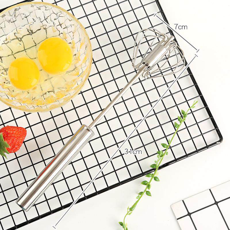 不锈钢半自动打蛋器旋转奶油鸡蛋搅拌器家用手动打蛋器烘焙工具